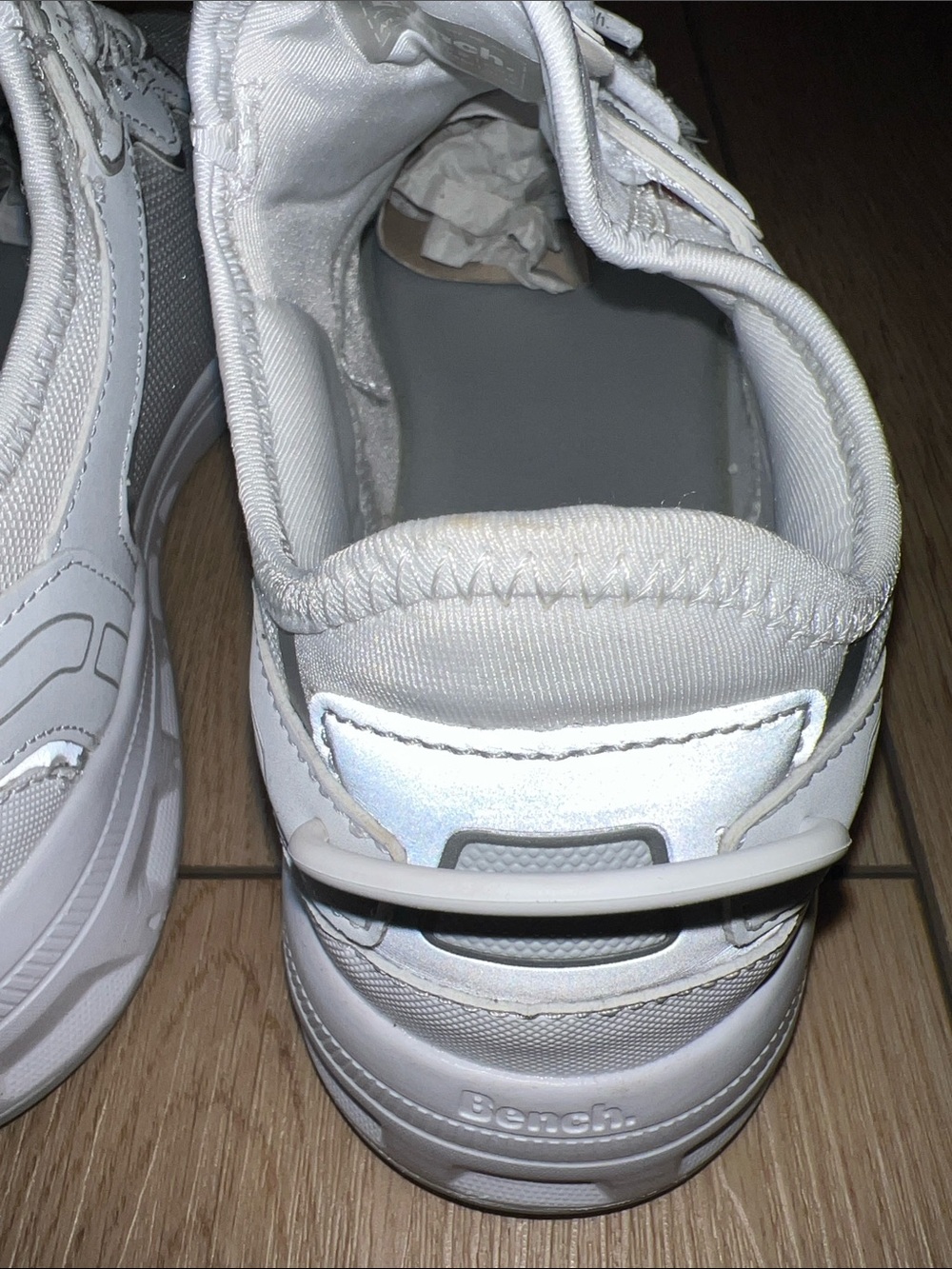 Bench White Women's Lightweight Knit Sneakers - Picture 14 of 15